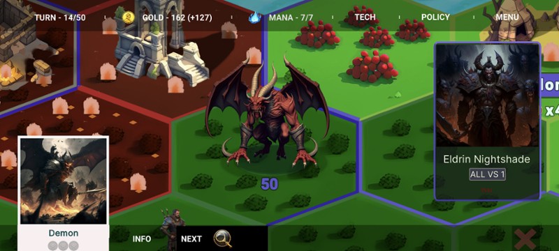 Magic And Dragons : 4X Battle screenshot
