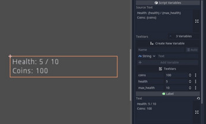 TextVars Plugin for Godot Image