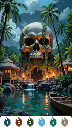 Tattoo Skull Color by Number screenshot