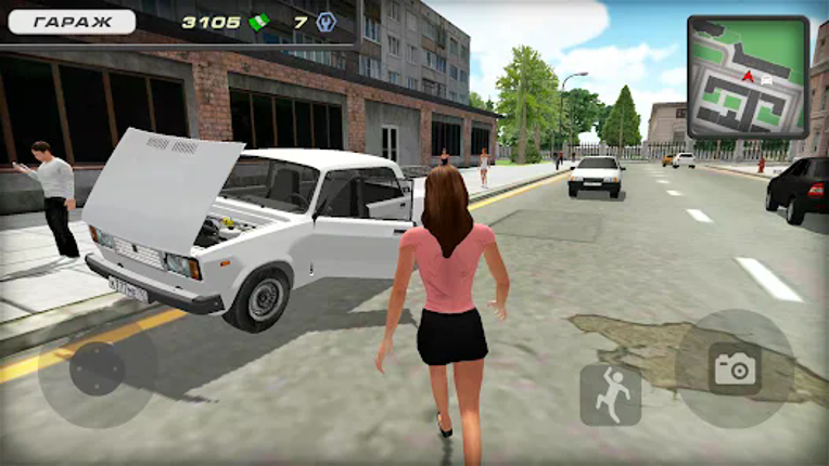 Lada 2107 Russian City Driving Image