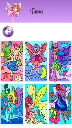 Coloring Pages with Princess Fairy for Girls - Games for little Kids &amp; Grown Ups screenshot