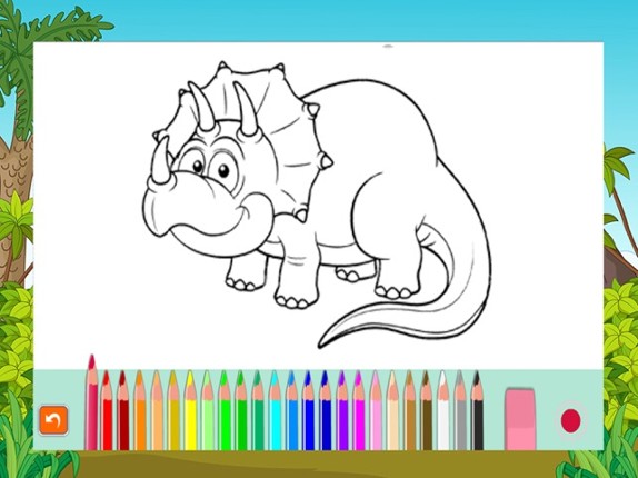 Dinosaurs Coloring - Animals Painting page drawing book games for kids Image