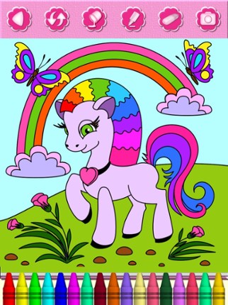 Pony Princess Coloring Book screenshot