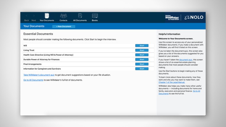 Quicken WillMaker & Trust 2021 screenshot