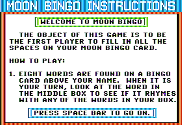 Moon Bingo Image