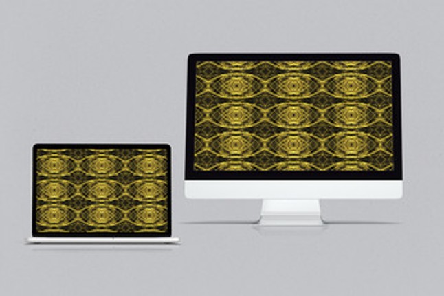 Yellow Abstract Fractal HD Wallpaper ~ Liquid Light Series #6 Image