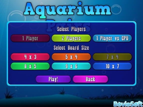 Aquarium Pairs - Fun mind game screenshot