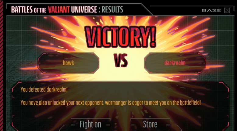 Battles of the Valiant Universe CCG screenshot