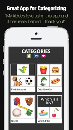 Categories - Categorization Skill Development App screenshot