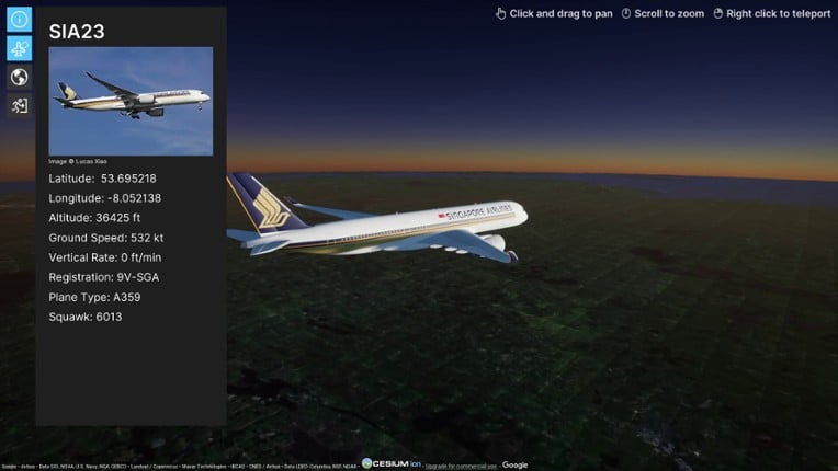 FlightTracker3D screenshot