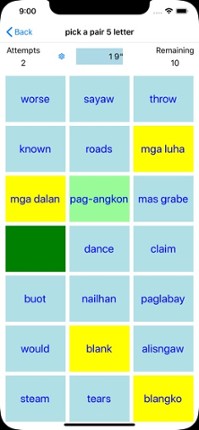 PickAPair Cebuano - English screenshot