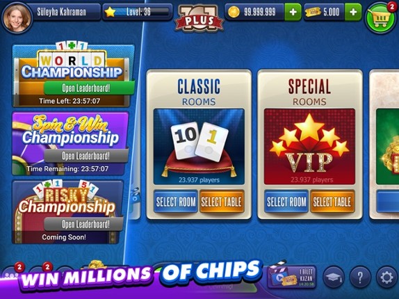 101 YüzBir Okey Plus screenshot