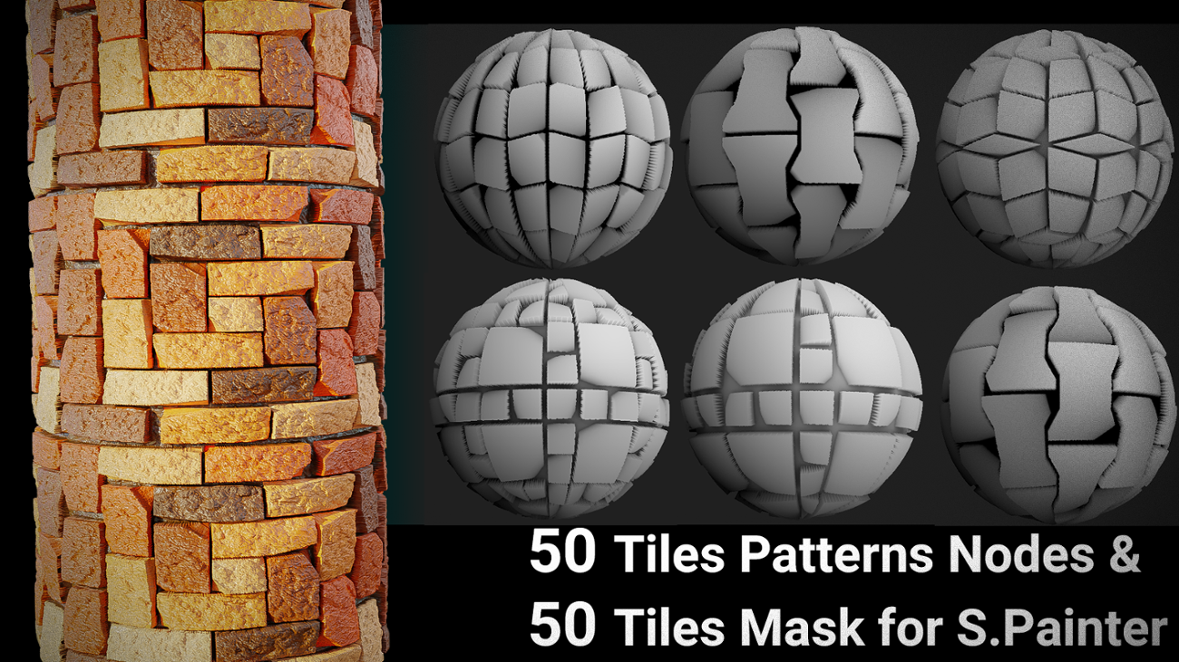 Games like 50 Pattern Nodes + 50 Mask (For Substance Designer & Painter)