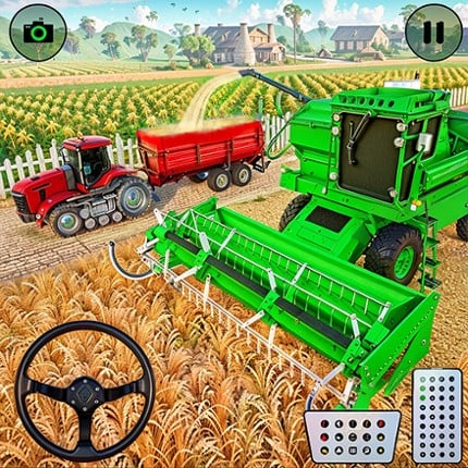 Big Farming Tractor Game 3D Game Cover