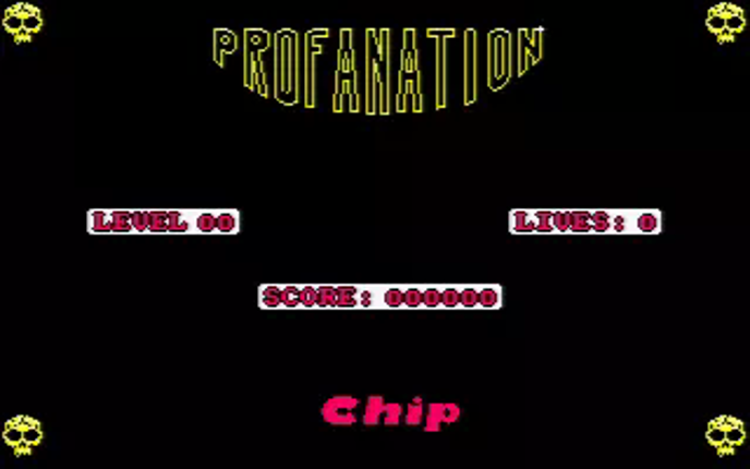 Profanation screenshot