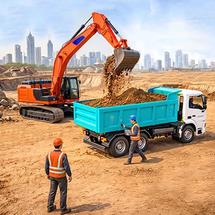 Excavator Sim 3D Construction Image