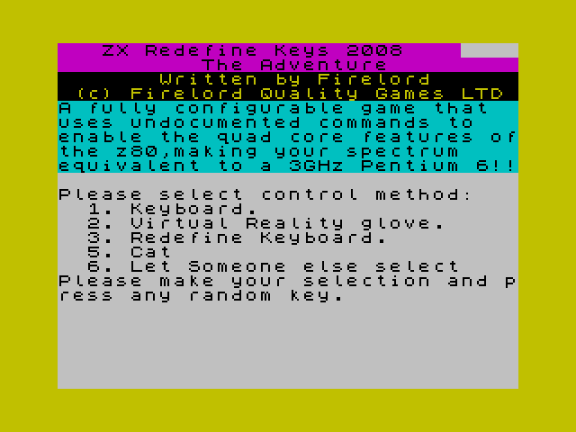 Games like CSSCGC - ZX Redefine Keys - TheAdventure 2008