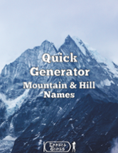 Quick Generator Mountain and Hill Names Image