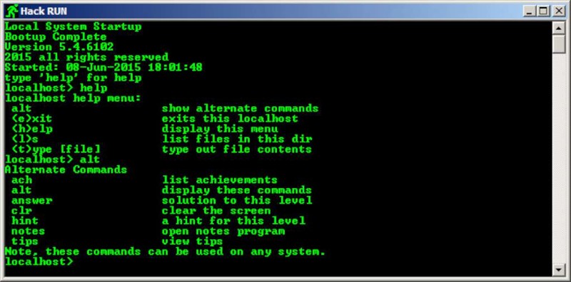 Hack RUN screenshot