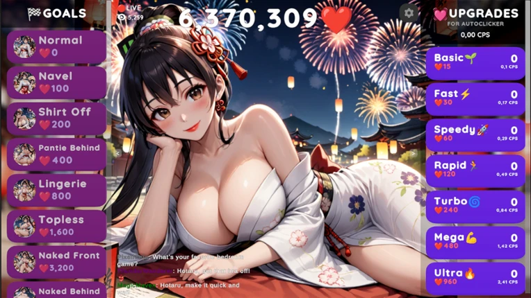 Hentai Clicker: Hotaru is streaming screenshot
