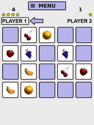 Pairs - Concentration in cards screenshot