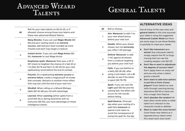 Talents & Maneuvers for Advanced Crawlers Image