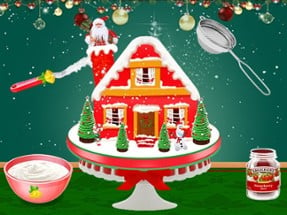 Xmas Gingerbread House Cake Image