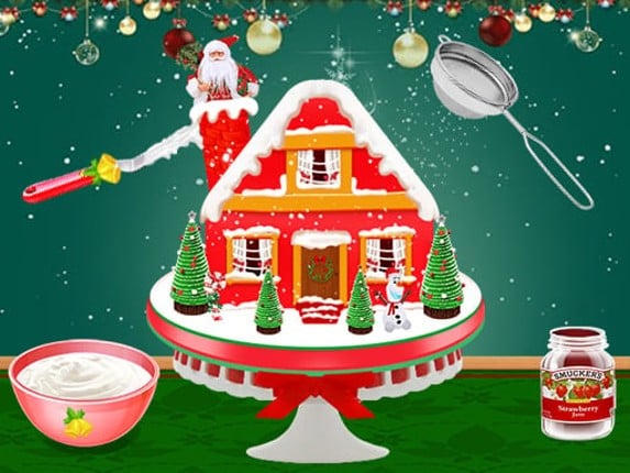 Xmas Gingerbread House Cake Game Cover