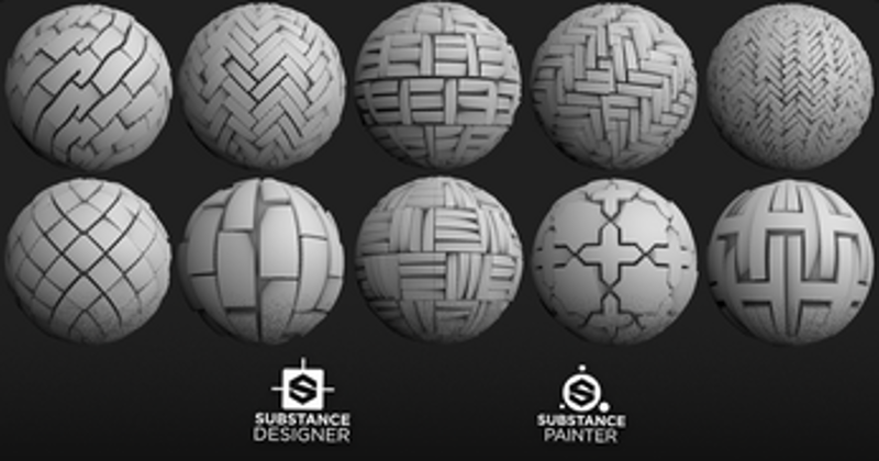 50 Pattern Nodes + 50 Mask (For Substance Designer & Painter) Image