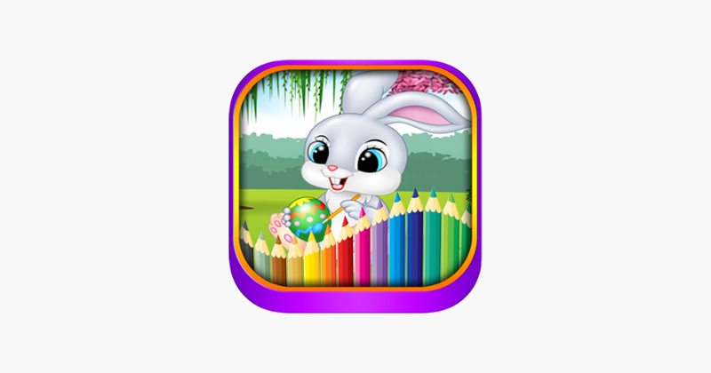 Easter Eggstravaganza and Rabbit coloring for kids Image