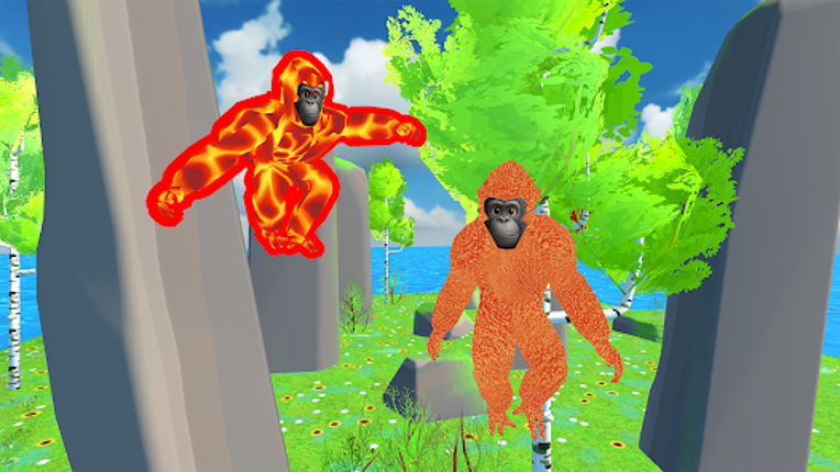 Monkey tag. Gorilla memes game screenshot