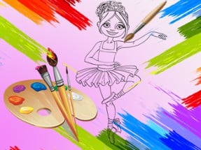 Little Ballerinas Coloring Image