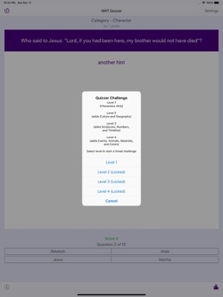 NWT Quizzer screenshot