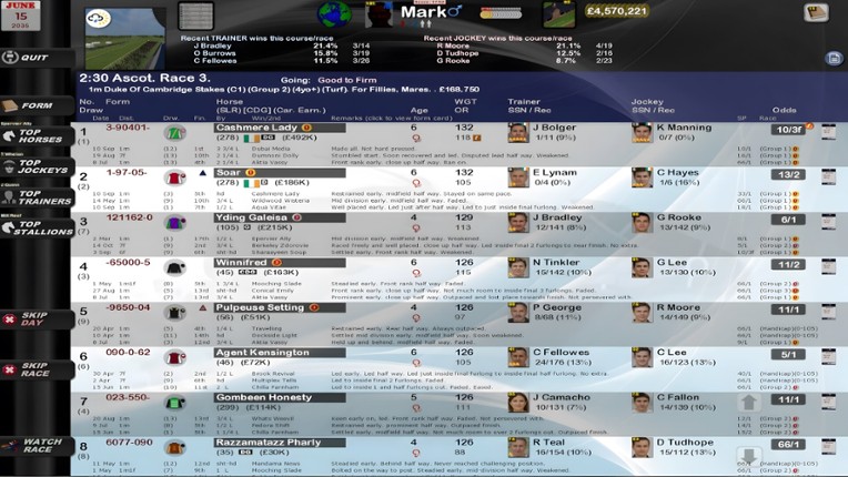 Starters Orders 8 Horse Racing screenshot