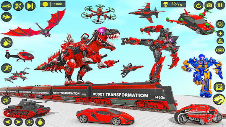 Dino Robot Car Transform Games Image