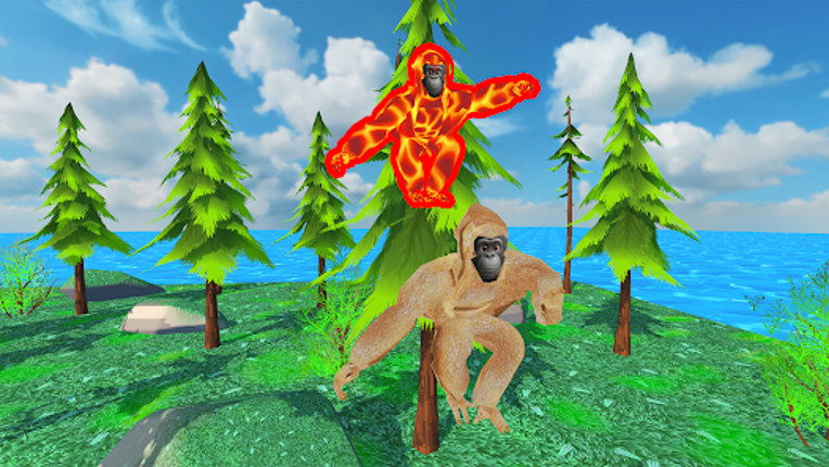 Monkey tag. Gorilla memes game screenshot