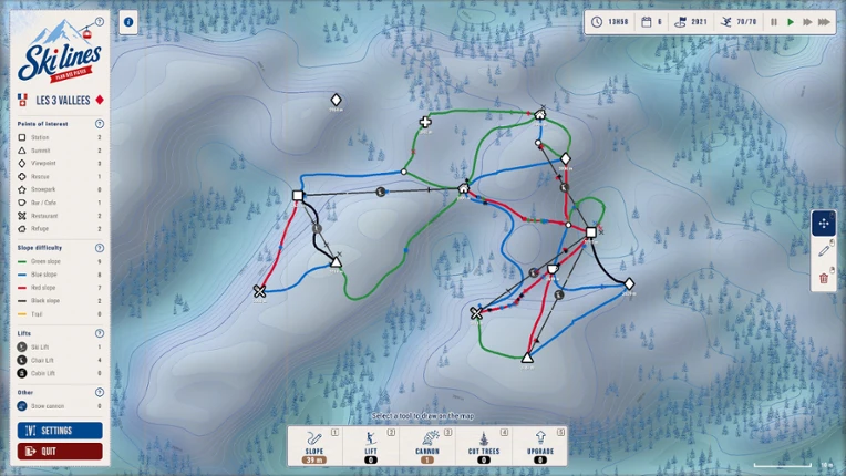 Ski Lines: Trail Map Image