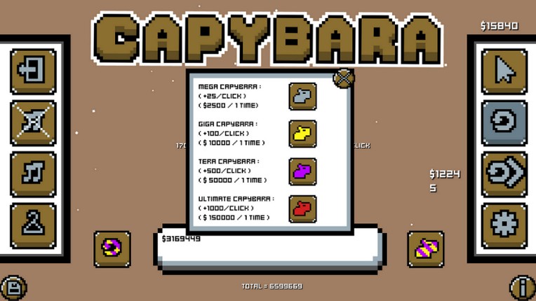 Capybara Achievement Clicker screenshot