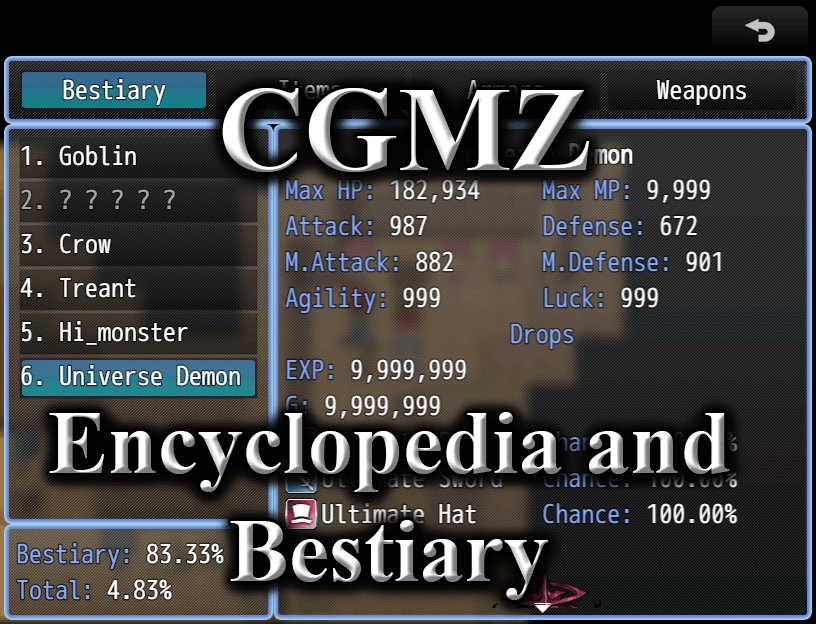 Games like [CGMZ] Encyclopedia for RPG Maker MZ