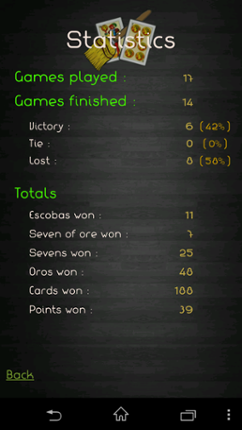 Escoba Broom Cards Game screenshot