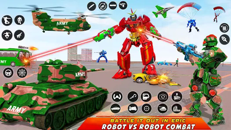 Army Bus Robot Car Game 3d Image