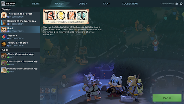 Dire Wolf Game Room screenshot