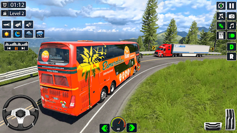 Hill Bus Driving Bus Game 3D screenshot