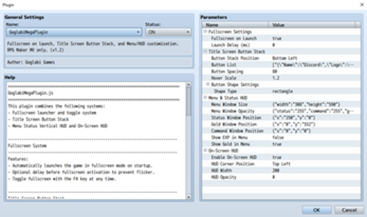 GoglabiMegaPlugin – RPG Maker UI Enhancement Image