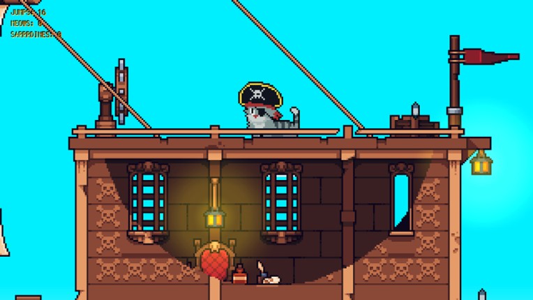 Rooftop Rascal: The Pirate Cat Image