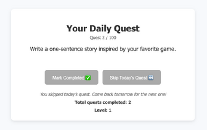 Your Daily Quest Image