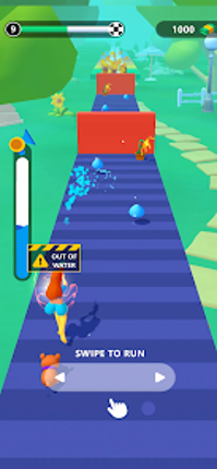 Squirt Gun Girl: Garden Runner Image