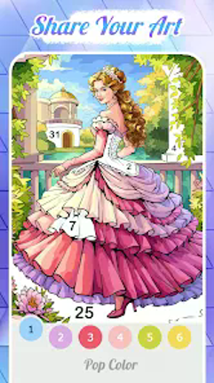 Pop Color - Paint by number screenshot