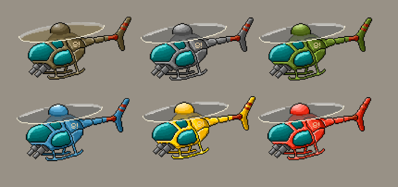 Games like Helicopter pixel art