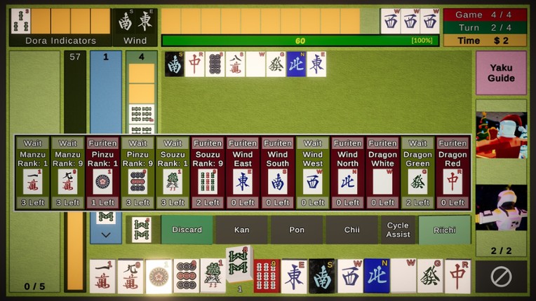 Showdown! Mahjong Tutorial Included screenshot